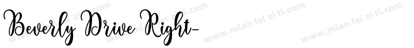 Beverly Drive Right字体转换